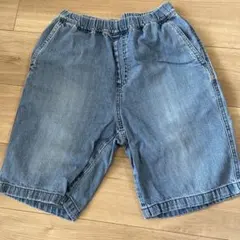 UNIQLO KIDS ハーフパンツ 160cm デニムブルー