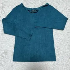 INGNI(イング) 襟フリルリブニット　緑