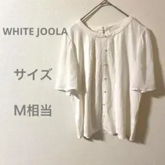 ホワイト 半袖 シャツ パールボタン