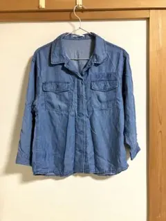 【レトロガール】長袖 デニムシャツ