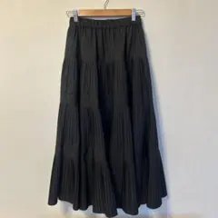 BEARDSLEYビアズリー プリーツティアードスカート 黒