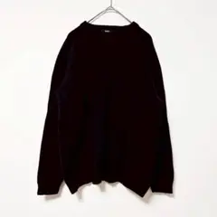 【SHIPS】シップス 長袖セーター イタリア製 ラムウール ネイビー系 (L)