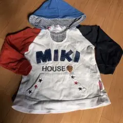 MIKI HOUSE フード付きトレーナー　100