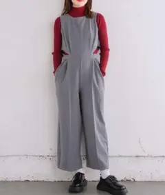 RETRO GIRL●サイドカットオールインワン●グレー●バックオープンのサムネイル