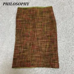 ★タグ付★ PHILOSOPHY タイトスカート 40 ツイード イタリア製のサムネイル