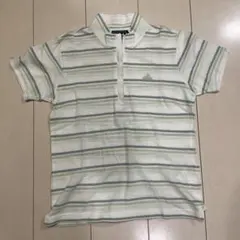adidas レディース ゴルフシャツ ボーダー Mサイズ