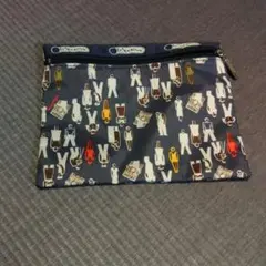 LeSportsac ポーチ 人物柄 ネイビー