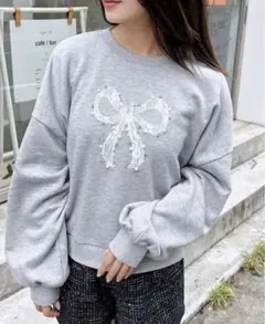 INGNI リボン刺繍グレースウェット