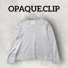 OPAQUE.CLIP Vネックニット 長袖セーター 無地　(L) 薄いピンク