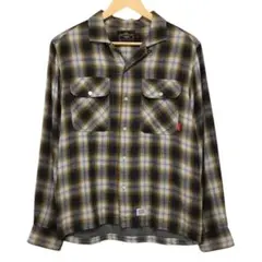 WTAPS ダブルタップス 長袖ウールオンブレシャツ チェック柄 日本製 S