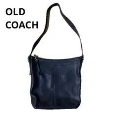 OLD COACH レザー ショルダーバッグ ブラック　80s 90s