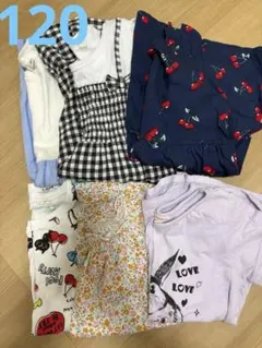 女の子　夏服　半袖 まとめ売り　Tシャツ　ワンピース　120