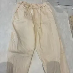 最終値下げ⚠️無印 デニムワイドテーパードパンツ男女兼用ＸＸＳ－ＸＳ・生成