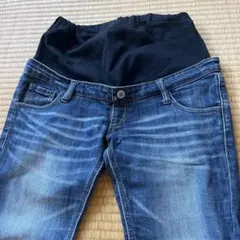 マタニティデニムパンツ ストレートレッグ