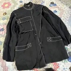 HIROKO KOSHINO 麻100％ スタンドカラー リネン　トップスのサムネイル