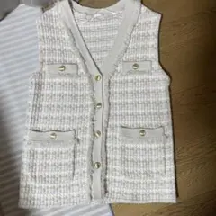 GU ツイードニットベスト