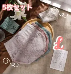 まとめ売り　レディース ショーツ 5枚　ハイウエスト　温活　パンツ　妊活　L