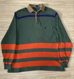 80s - 90s USA製 ランズエンド ラグビーシャツ ネイビー L - メルカリ