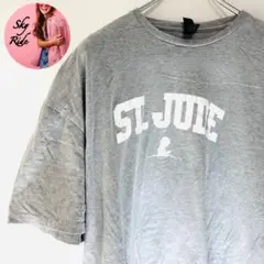 GILDAN ST. JUDE ビッグシルエット Tシャツ 灰色 3XL 古着