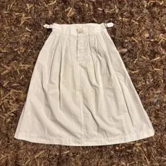 MHL. ホワイト フレアスカート ひざ丈