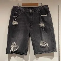 Levi’s リーバイス 569 W38 ダメージ デニム ショートパンツ