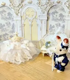 シルバニアファミリー❀ロイヤルサックスのタキシードセット（※新郎衣装のみ）
