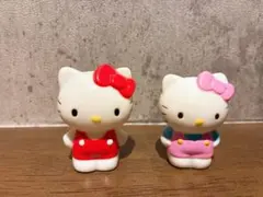 【Sanrio】ハローキティ ソフビ人形　レトロ フィギュア2体セット
