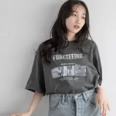 さらに値下げ！新品　LOWRYS FARM フォトグラフィックTシャツ