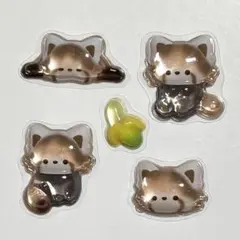 2211＊3D立体シール レッサーパンダ おすそ分け カット済
