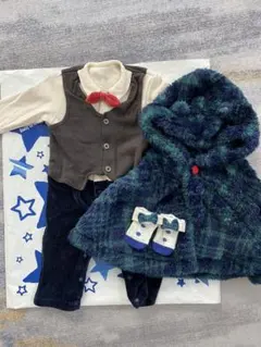 moujonjon 子供服 ベビー服 男の子 ケープ