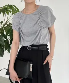 カプリシュレマージュCAPRICIEUX LE'MAGEギャザーフレンチTシャツのサムネイル