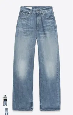 ZARA TRF ワイドレッグストレートフィットジーンズ　EU36（9号）