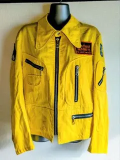 vintage/一点物 レーシングジャケット パッチカスタム ジップアップ