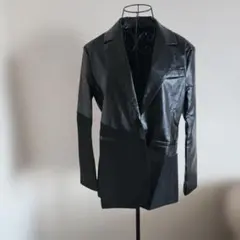 ブラックレザーブレザー