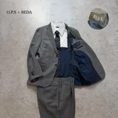 高級 REDA メンズ セットアップ スーツ ネイビー シングル M〜L相当