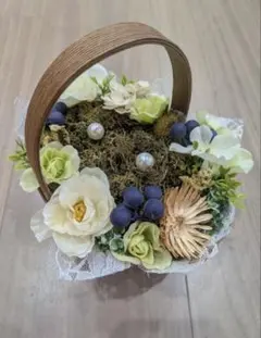 バスケット型リングピロー 造花 ウェディング 結婚式 リングガール