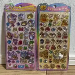 正規品　うるちゅるPOPシール　フワフワらびちゃん　なっとうちゃん