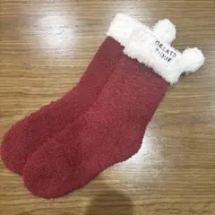 GELATO PIQUE もこもこ赤ソックス