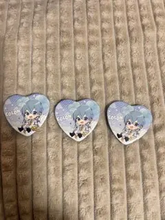 すとぷり ころんくん ハート型缶バッジ 3個セット