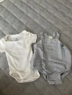 H&M ベビーロンパース/オーバーオールセット