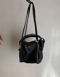 HASHIBAMI マシュマロ2way バッグ レザー BLK 黒 ハンドバッグ