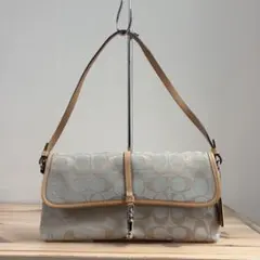 Coach Clip Flap Blue Signature Bag