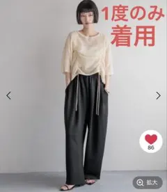 ローリーズファーム カットイージーコクーンパンツ2 ブラック