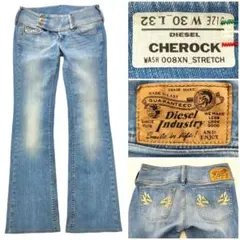 2509 ディーゼル CHEROCK 008XN フレア デニム W30 L程度