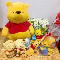 【7個セット】当時物★くまのプーさん ぬいぐるみ セット 特大 ディズニー