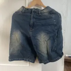 デニム ハーフパンツ ストレートカット