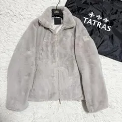 現行✨美品TATRAS BARBRA 03 ファーコート ゴールド金具 ロゴ刻印