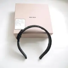 新品未使用】Miu Miu ミュウミュウ ベルベット カチューシャ ブラック