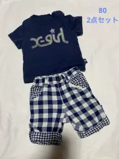 X-Girl ベビー服半袖 80cm 半ズボンセット