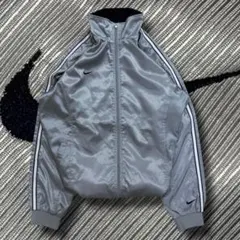 00s nike nylon jacket 刺繍 テック系 ドローコード y2k